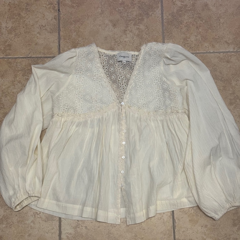 White linen top
